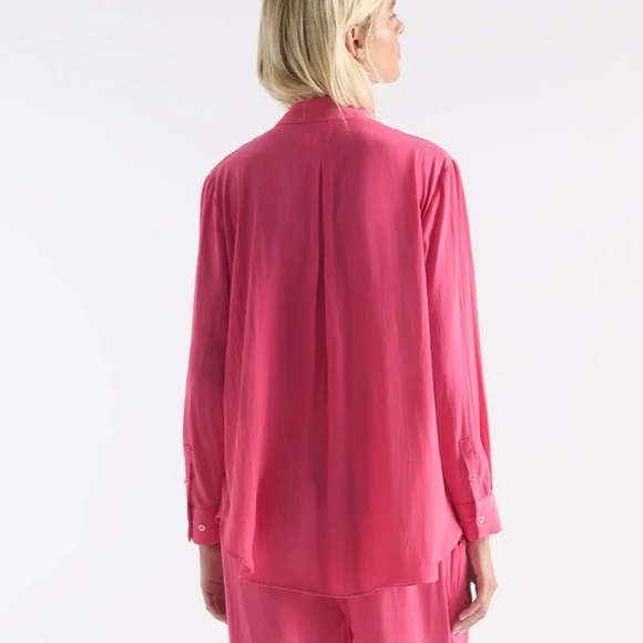 Mela Purdie Mache Duo Pleat Pullover Shirt In Citrine Lightweight Blouse Size  S - Picture 14 of 16